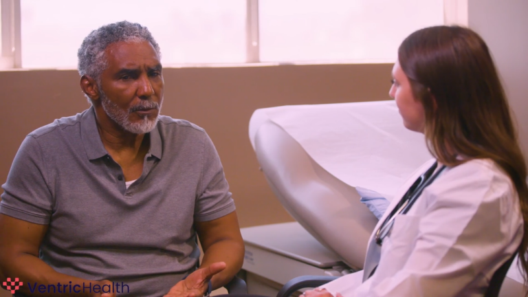 Healthcare provider delivering patient-centric care and proactive heart health management in a clinical setting.