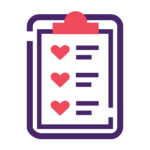 Clipboard with heart checklist