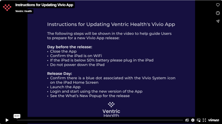Video of app update instructions